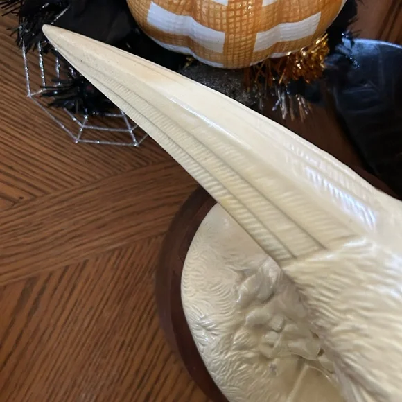 Vintage White Pheasant Sculpture Figurine Statue